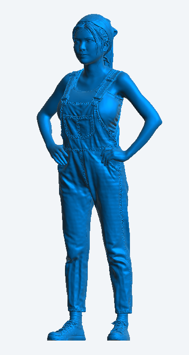 Jager Hobby W5 Woman Figure – Casual and Confident in Denim Overalls