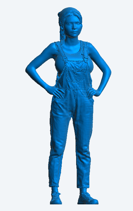 Jager Hobby W5 Woman Figure – Casual and Confident in Denim Overalls