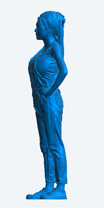 Jager Hobby W5 Woman Figure – Casual and Confident in Denim Overalls