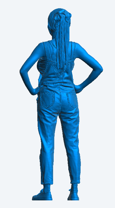 Jager Hobby W5 Woman Figure – Casual and Confident in Denim Overalls