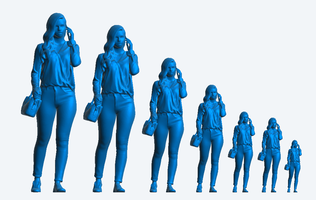 W7 Woman Unpainted 1:43 Scale Figure – Modern Shopper on the Go