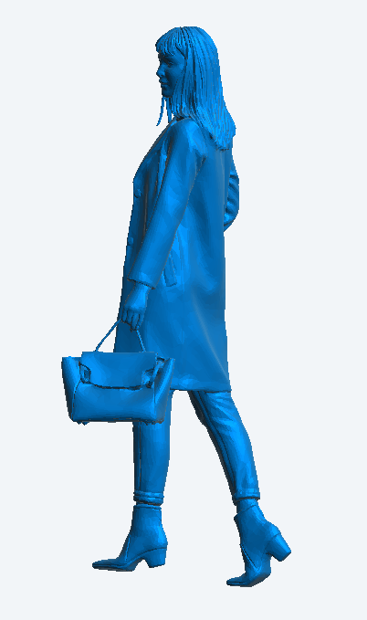 Jager Hobby W11 – Scale Model Modern Woman with Shopping Bag Unpainted