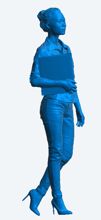 W13 – Scale Model Modern Office Woman Unpainted model Figure