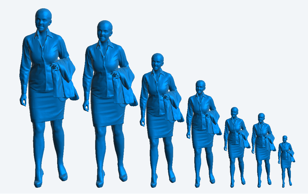 Jager Hobby W16 – Scale Model Business Woman with Blouse and Skirt