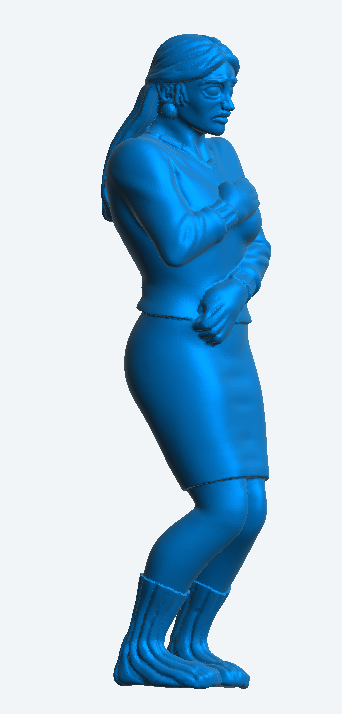 Jager Hobby W29 – Scale Model Figure Older Woman in Pain Gripping Stomach