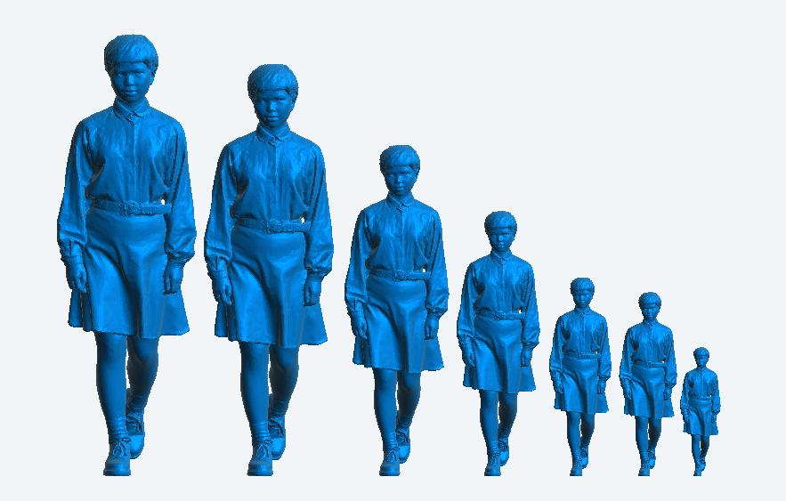 Modern Railway Scale Figure: W35  Formally Dressed Academic Woman Walking Confidently Multi Scale