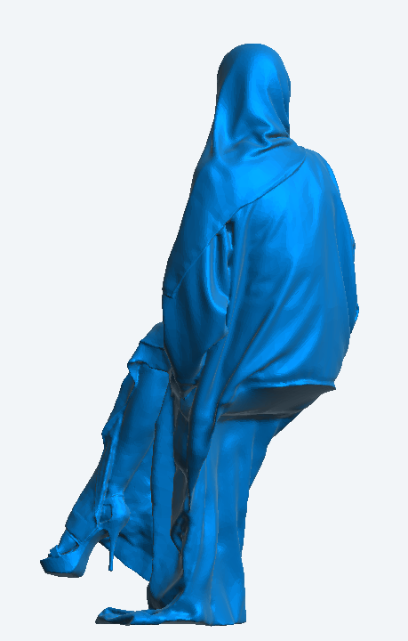 W37 – Seated Muslim Woman in Abaya, Smiling – Model Scale Figure Multiple Scale