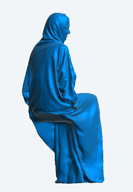 W37 – Seated Muslim Woman in Abaya, Smiling – Model Scale Figure Multiple Scale