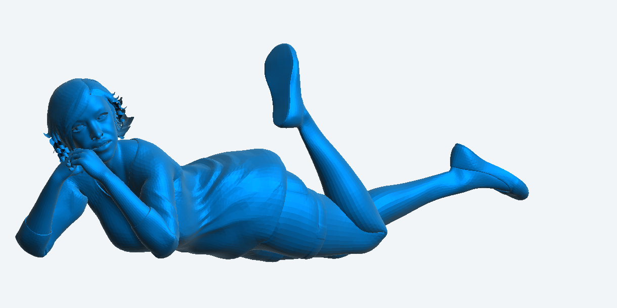 W47 – Relaxed Woman Watching TV | Scale Model Female Figure | Multi-Scale Available