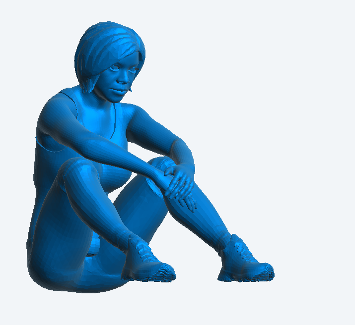 W48 – Athletic Woman Resting After a Run | Scale Model Female Figure