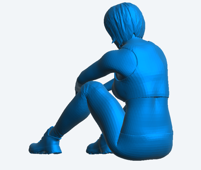 W48 – Athletic Woman Resting After a Run | Scale Model Female Figure