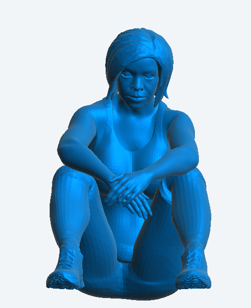 W48 – Athletic Woman Resting After a Run | Scale Model Female Figure