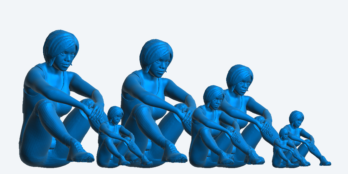 W48 – Athletic Woman Resting After a Run | Scale Model Female Figure