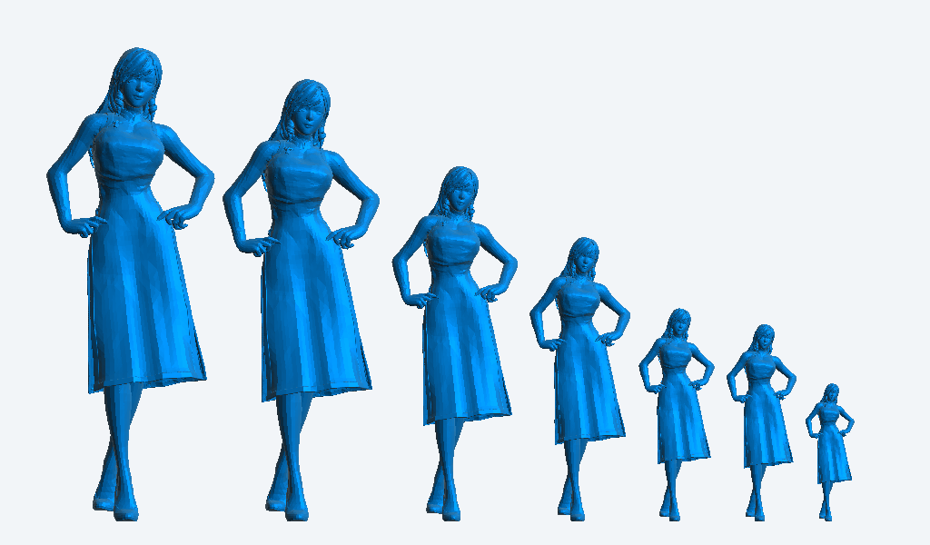 W50 – Catwalk Model in Dress | Scale Model Female Figure