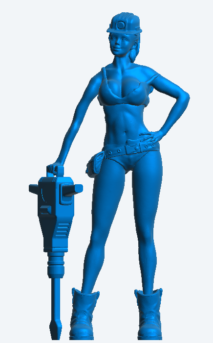 W52 – Sexy Female Construction Worker | Scale Model Female Figure