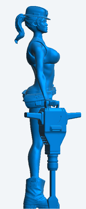 W52 – Sexy Female Construction Worker | Scale Model Female Figure