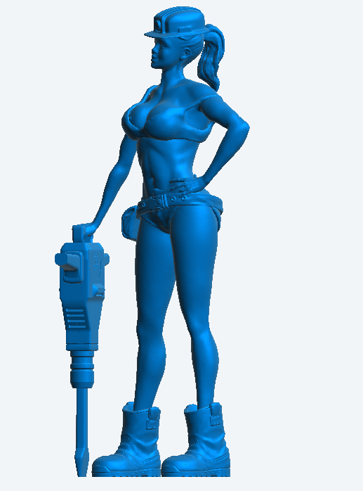 W52 – Sexy Female Construction Worker | Scale Model Female Figure