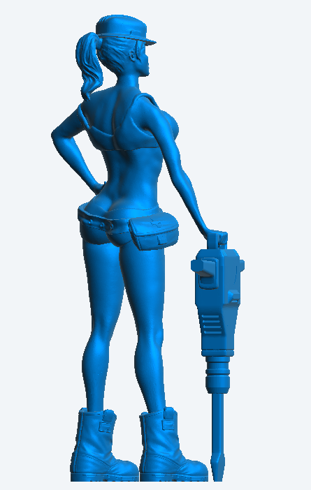 W52 – Unpainted Female Construction Worker | Scale Model Female Figure