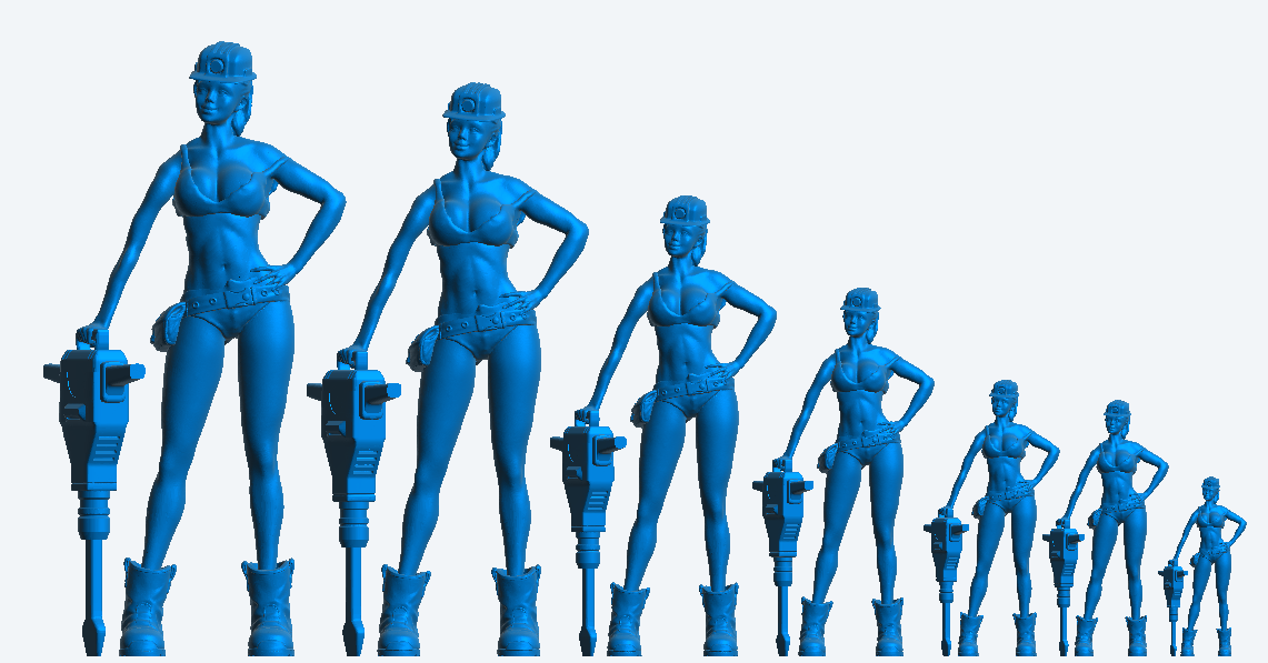 W52 – Sexy Female Construction Worker | Scale Model Female Figure