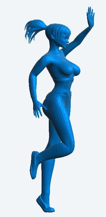 W53 – Frau im Aerobic-Kurs unbemalte Modellfigur weiblich