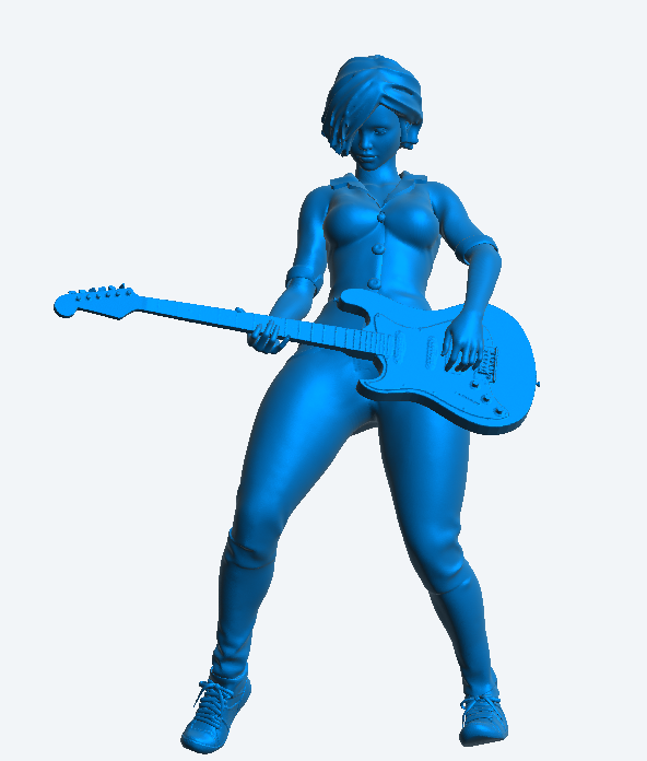 W54 – Sexy Woman Guitarist | Scale Model Female Figure