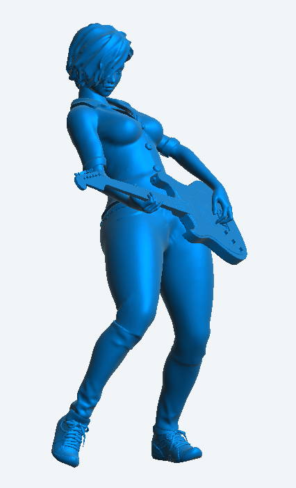 W54 – Sexy Woman Guitarist | Scale Model Female Figure