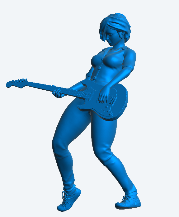 W54 – Sexy Woman Guitarist | Scale Model Female Figure
