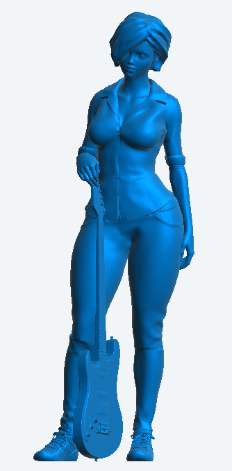 W55 – Sexy Woman Guitarist (Guitar Down Pose) | Scale Model Female Figure