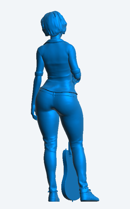 W55 – Sexy Woman Guitarist (Guitar Down Pose) | Scale Model Female Figure