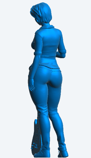 W55 – Sexy Woman Guitarist (Guitar Down Pose) | Scale Model Female Figure