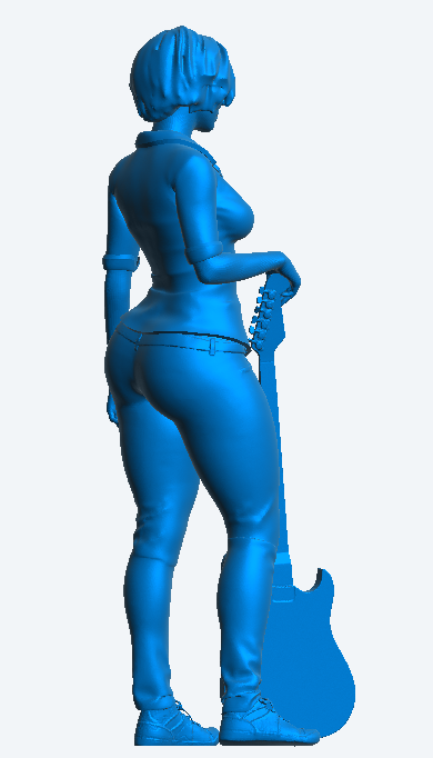 W55 – Sexy Woman Guitarist (Guitar Down Pose) | Scale Model Female Figure