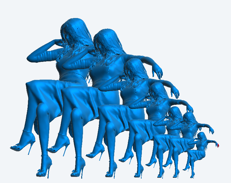 W57 – Sexy Woman Sitting at a Bar | Scale Model Female Figure