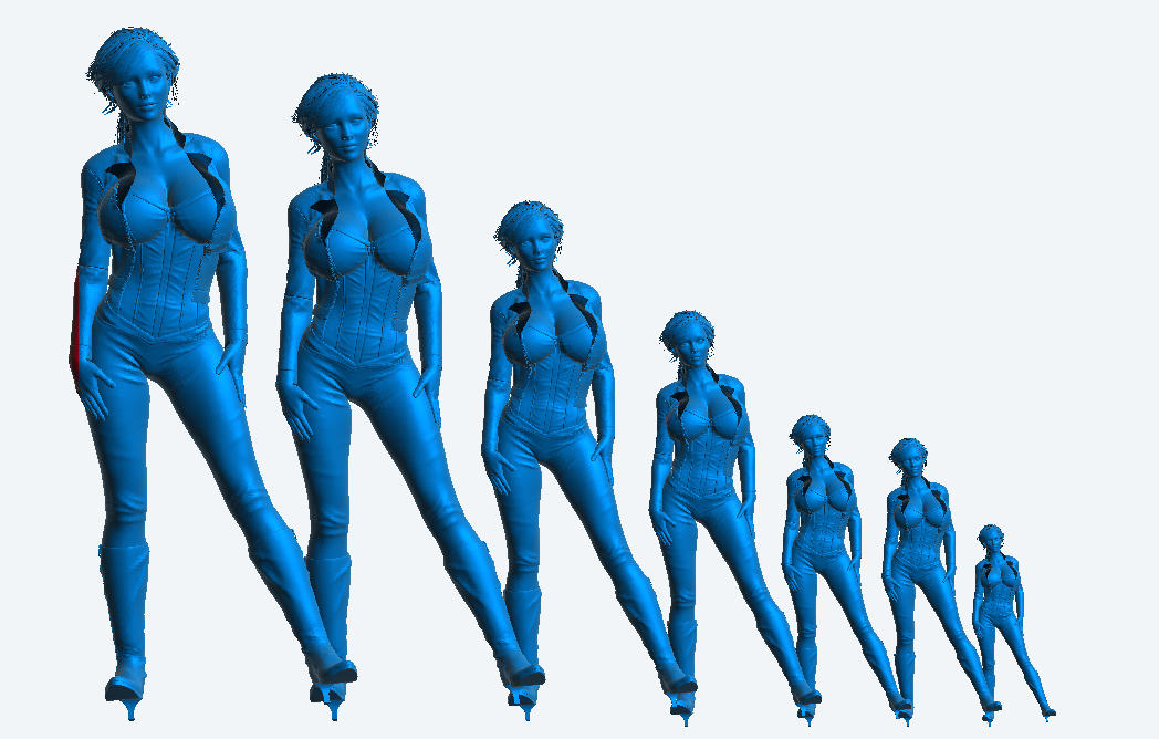 W59 – Sexy Woman Wearing Leather Corset and Pants | Scale Model Female Figure