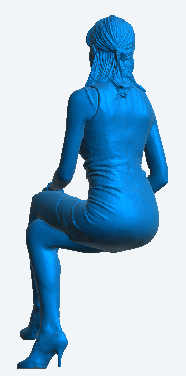 W60 – Woman Sitting Cross-Legged at a Nightclub | Scale Model Female Figure