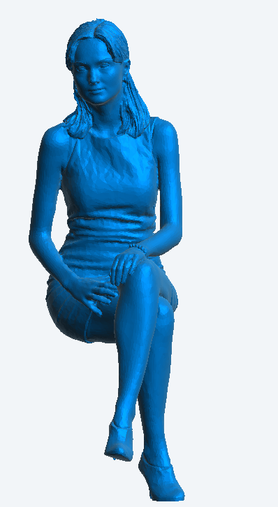 W60 – Woman Sitting Cross-Legged at a Nightclub | Scale Model Female Figure