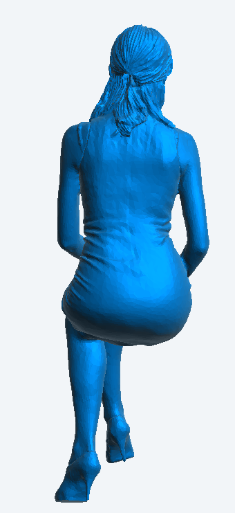 W60 – Woman Sitting Cross-Legged at a Nightclub | Scale Model Female Figure