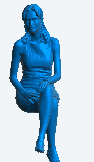 W60 – Woman Sitting Cross-Legged at a Nightclub | Scale Model Female Figure