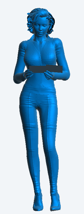 W61 – Woman in Jumpsuit Reading a Booklet | Scale Model Female Figure
