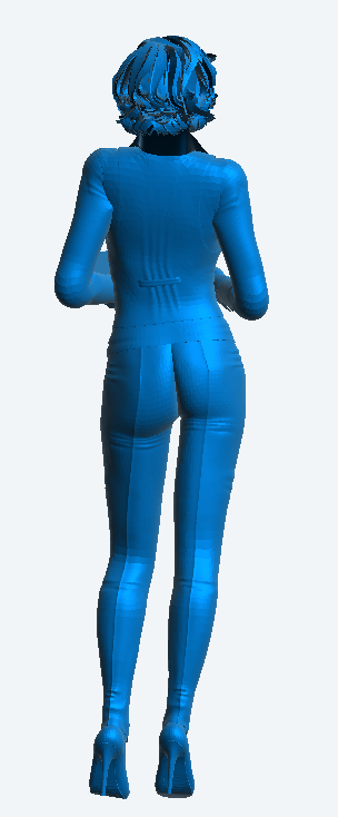 W61 – Woman in Jumpsuit Reading a Booklet | Scale Model Female Figure