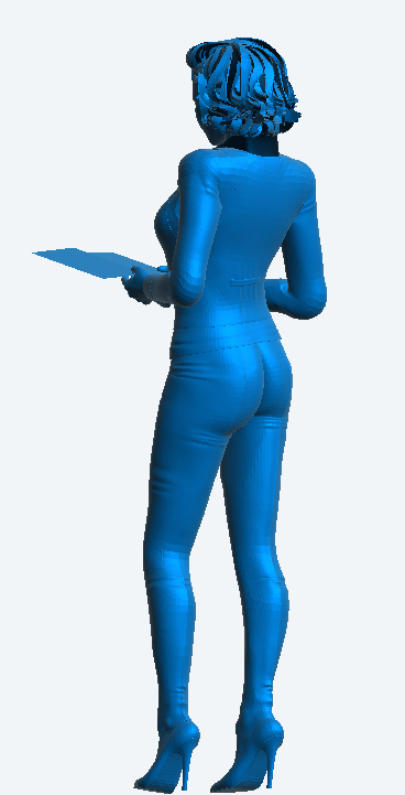 W61 – Woman in Jumpsuit Reading a Booklet | Scale Model Female Figure