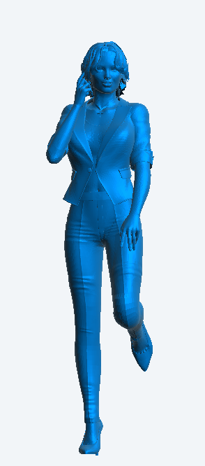 W63 – Walking Whilst on Her Phone Unpainted Scale Model Female Figure