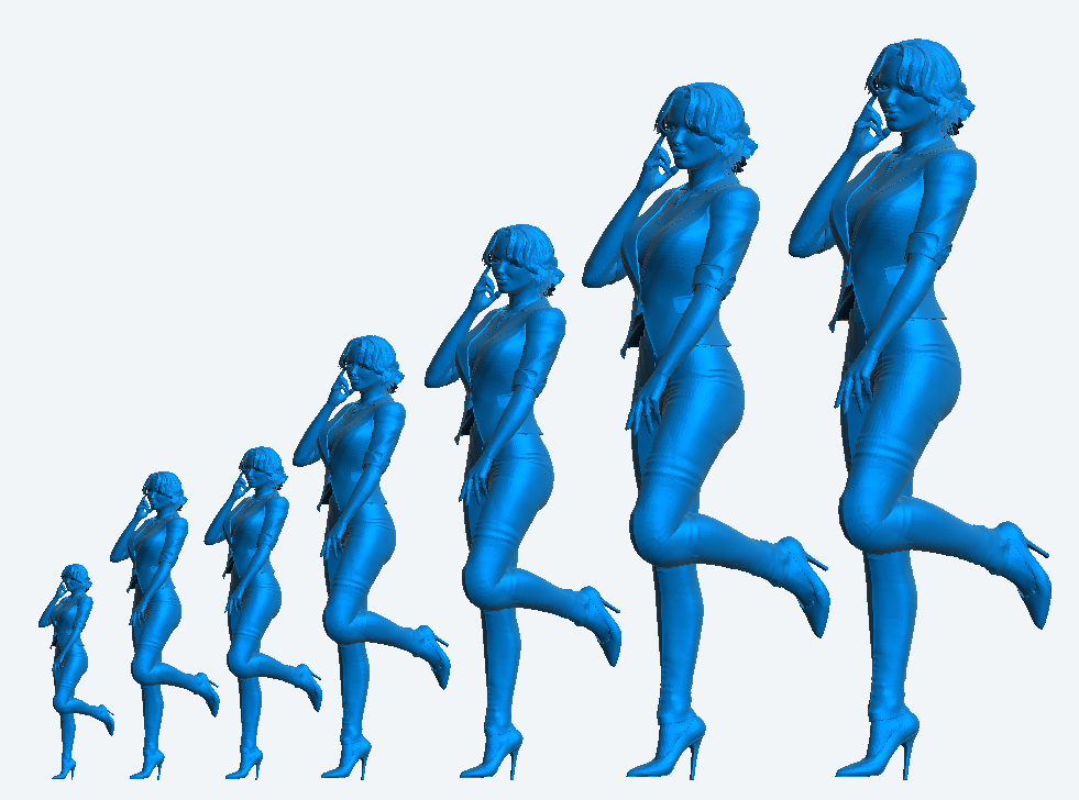 W63 – Sexy Woman Walking Whilst on Her Phone | Scale Model Female Figure