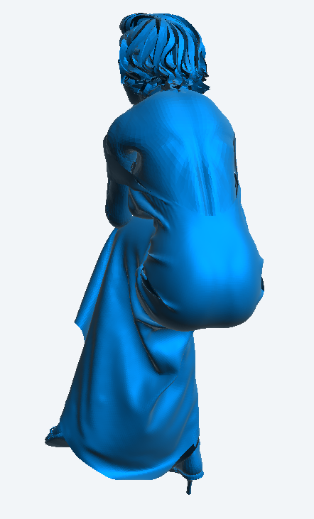 W64 – Woman in Evening Dress Sitting in Thought | Scale Model Female Figure