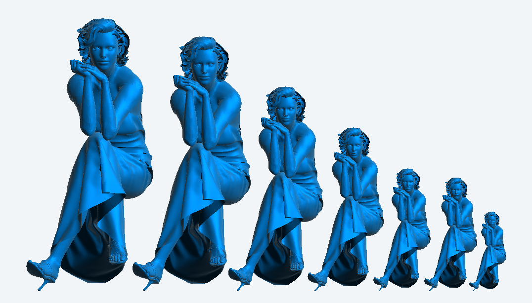 W64 – Woman in Evening Dress Sitting in Thought | Scale Model Female Figure