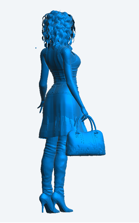 W66 – Woman Standing and Waiting Unpainted Scale Model Female Figure
