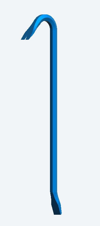 T16 – Short Pry Bar | Scale Model Tool Accessory