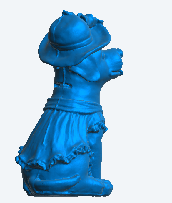 Character Puppy in Dress and Hat with Flowers A21