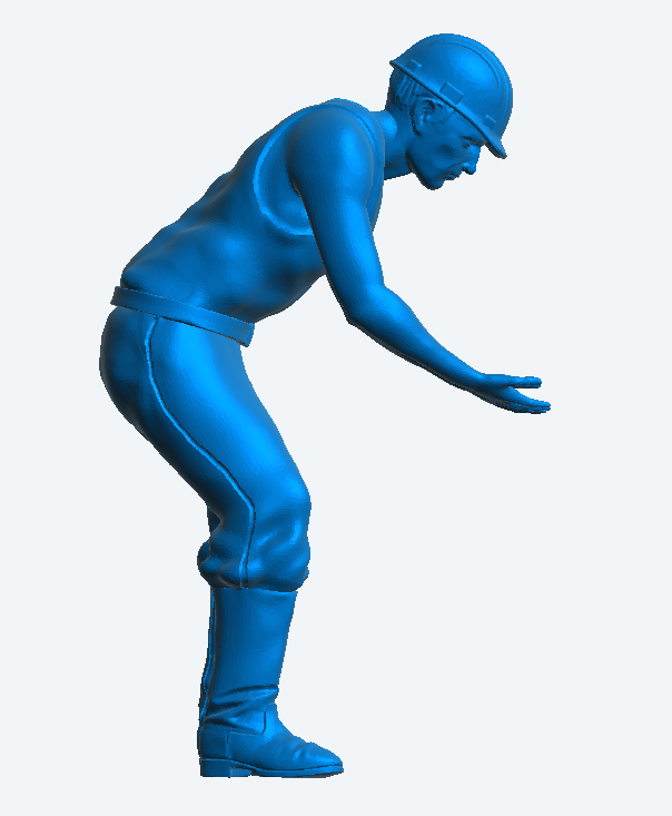 TG17b Unpainted Deck Crew model ship Hard Hat figure Ayton Cross