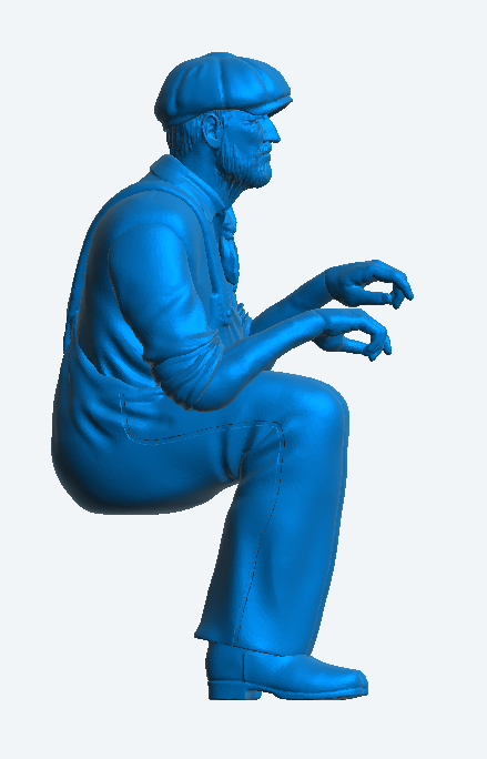 Seated Tug Boat Captain Scale Model Ship Crew Figure TG25C