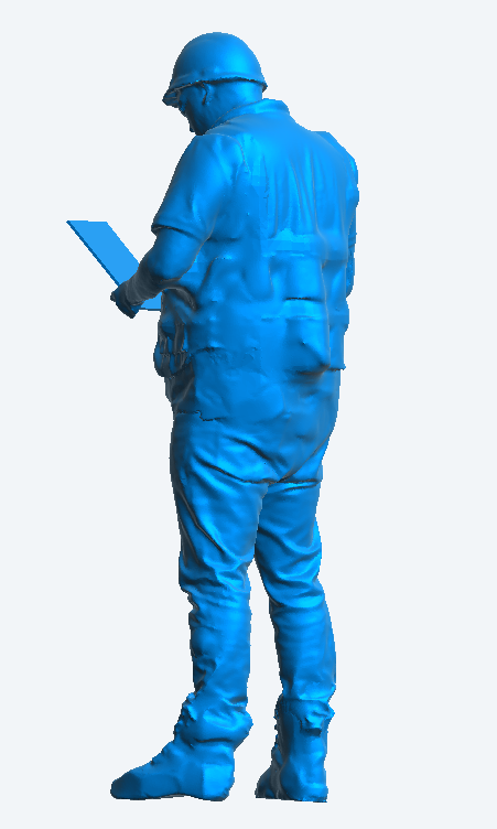 M78 – Model Figure of Male Construction Worker Holding a Piece of Paper